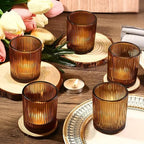 Votive Candle Holders, 24 Pack Amber Candle Holders for Christmas - Image 5