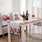 Newtay 13 Pcs 4th of July Table Runner Placemats and Dining Chair Cover Set Patriotic Red White Blue Decoration for 250th Anniversary Memorial Independence Day Kitchen Dining Home Party Decor(Vintage) - Image 5
