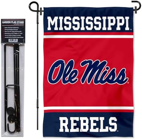 Ole Miss Garden Flag with Stand Holder - Image 2