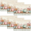 Flower Spring Placemats Set of 6, 12x18 Inch Floral Summer Table Place Mat Washable Non-Slip Heat Resistant Fabric Placement Mats for Party Dining Kitchen Indoor Outdoor Decor by UIAMT