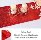 ShinyBeauty Red Table Runners 108 Inches Long Sequin Table Runner Christmas Decorations Sparkletable Linen for Wedding, Party,Outdoor,Cake Table Decor (12"X108",20 Packs) - Image 4