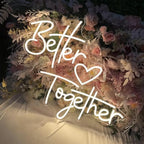 Better Together LED Neon Sign Transparent Acrylic Light Decor for Wedding Birthday Party Wall Home Bedroom Room Art Decoration with USB Light Modulator 5V - Image 2
