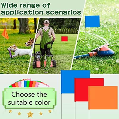 Amylove 300 Pcs Marking Flags 15 x 4 x 5 Inch Marker Flags, Fresh Color - Image 5