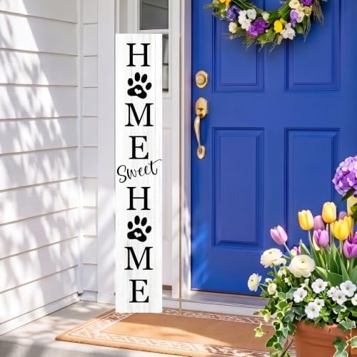 Home Sweet Home Sign, Welcome Porch Decor Front Door Outdoor Wooden Board by Unknown