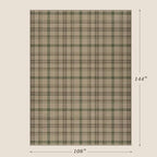 JTJ Easy Jute Outdoor Rug 9x12 for Patio, Washable Sage Green Plaid Area Rug for Backyard, Large Indoor Outdoor Farmhouse Rug for Living Room, Bedroom and Dining Room - Image 2