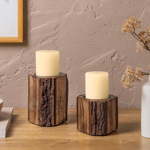 JFY Designs Wildera Candle Holders for Pillar, Farmhouse Fireplace Décor - Image 2