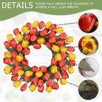 24" Tulip Fall Wreath for Front Door Real Touch Fade-Resistant - Image 4