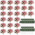 24 Bundles Dusty Pink Peonies Artificial Flowers for Centerpieces by Nagobi