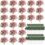 24 Bundles Dusty Pink Peonies Artificial Flowers for Centerpieces by Nagobi