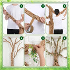 Yinder 61 Pcs 3D Classroom Tree Wisteria Tree Wall Decor Back to School Classroom Ceiling Bulletin Board Decor Artificial White Blossom Vines Kraft Paper for Reading Corner Bedroom Decoration - Image 3