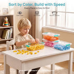 Vtopmart 4 Pack 3 Qt Clear Storage Bins with Lids for Building Blocks，Craft - Image 3