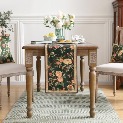ISAENNE Designer Vintage Linen Extra Long Table Runner,118"x12"-Mitchell - Image 2