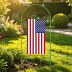 Liitrton 2 Pack Garden Flag Holder Stand for Outside, Frog-Shaped, Green - Image 2