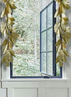 Serene Spaces Living 55in Long Glitter Gold Magnolia Leaf Garland, Ideal to Hang at Wedding, Store Display, Window Sill, Fall Decor, Perfect Holiday Décor - Image 2