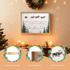 LITIVY Framed Christmas Wall Art 12”x16.5” Farmhouse Wall Decor May You Never Be Too Grown Up To Search The Skies On Christmas Eve Christmas Decorations Home Decor (Brown, 12 * 16.5 in) - Image 4