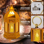 Venforze 12pcs Gold Ramadan Lantern Lights, Ramadan Decorations, Mini EID Mubarak Candle Lanterns，Ramadan Decorations for Home, Table, wall رمضان للزينة ومصباح رمضان للزينة - Image 6
