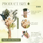 Layhit 12 Pcs Mini Dried Flower Bouquet Boho for Wedding,Fresh - Image 2
