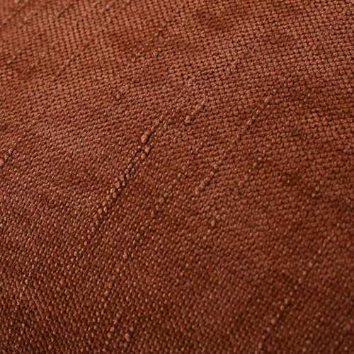 Set of 4 Soft Textured Decorative Throw Pillow Covers 24x24 Inch Cozy Farmhouse Cushion Cover Square Accent Pillow Cases for Bed Couch Sofa Living Room, Beige Rust Orange - Image 5