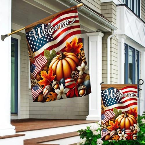 FLAGWIX American Pumpkin Flag - House Flags for Outside 29.5" x 39.5" - Image 5