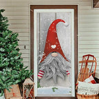 Qilmy Door Cover Decoration, Party Accessory Porch Decor for Festive Ornament Indoor Outdoor Covering 35 x 79 Inch, Christmas Gnome - Image 6