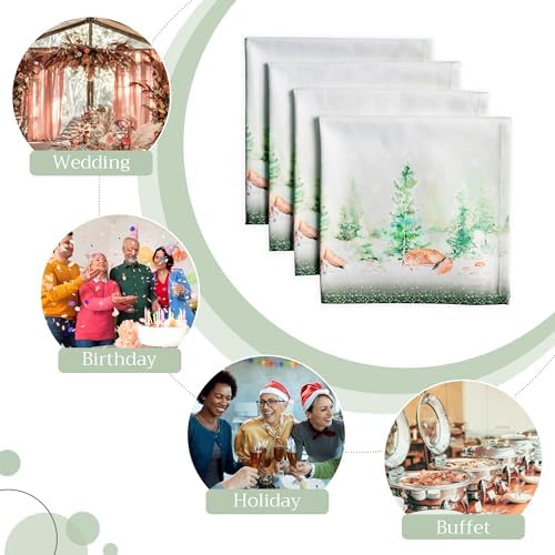 Maison d' Hermine Cloth Napkins Set of 4 Reusable 100% Cotton (20" x 20") - Image 6