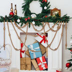 Bucherry 4 Pcs Christmas Wood Bead Garland 28.8 Feet, Gold - Image 4