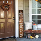 Funny No Soliciting Vertical Sign for Front Door Porch, 8inx48in Go Away Sign for Porch, Farmhouse Do Not Knock or Ring Bell Wooden Hanging for Home Outdoor - Image 2