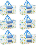 VENO Moving Bags, Wide Open Top, Clear Window, Tropical Island, 6 Pack by Veno