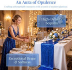 ShinyBeauty Royal Blue Sequin Table Runners 10 Pack 12x108in for Party - Image 2