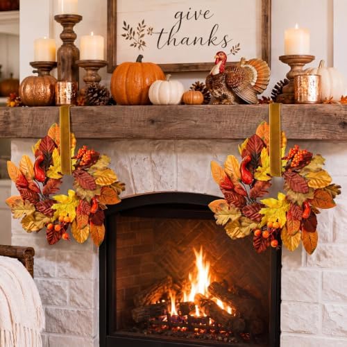 Thiccywoov 6 Pack 9" Mini Fall Wreaths Bulk for Kitchen Cabinet Decoration - Image 5