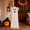 Novabright 30.2 H Halloween Ghost Dog Porch Sign Standing Wooden Decor by Unknown