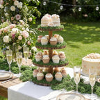 Wenqik 4 Tier Wooden Wedding Cupcake Stand Dessert Display, Straight Tiered - Image 4