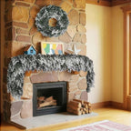 2 Pack 6Ft Flocked Christmas Garland, Snowy Cedar Garland - Image 7