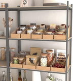 EXYGLO Cardboard Storage Bins 35 Pack, 12x4x4.5 Inch Cardboard Boxes, Corrugated Organizer Bins for Pantry, Shelves, Garage, Office, Shop, Brown - Image 6