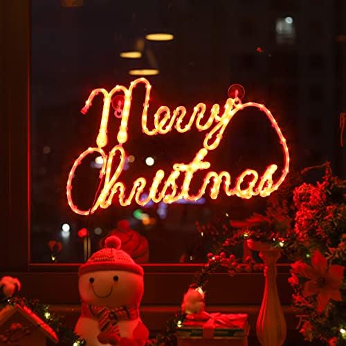 24 Inch Christmas Window Silhouette Lights,Merry Christmas Window Silhouette Lights,Double Side Lamp Decoration for Holiday Indoor Wall Door Glass Decorations - Image 4