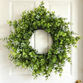 24in Boxwood Wreath for Front Door, Green Wreaths,Greenery Summer Wreath for All Season,Farmhouse, Outdoor, Porch, Garden, Wedding Decor by SHOWEROSE