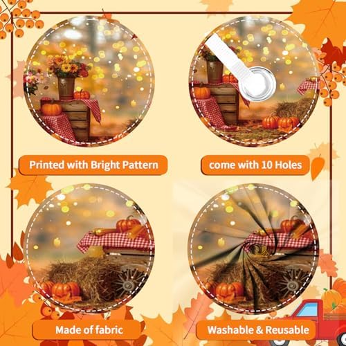 16X7ft Fall Garage Door Cover Decorations Autumn Maple Leaves Forest Sunflower Pumpkins Banner Hanging for Thanksgiving Holiday Party Background Sign House Decor - Image 6