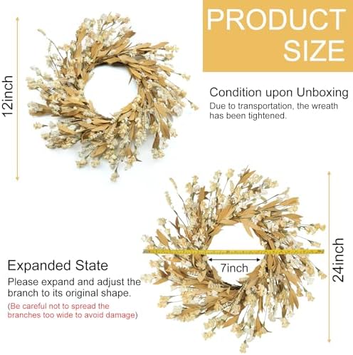 Artgar Fall Wreath, 24 Inch Fall Wreaths for Front Door - Image 3