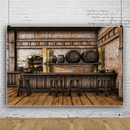 Leowefowa 9x6ft Vinyl Shabby Saloon Tavern Interior Backdrop Rustic Old Wall Wooden Bar Counter Photography Background Western Theme Party Decor Western Cowboy Cowgirl Portrait Studio Props - Image 3