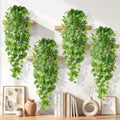 4Pcs Fake Hanging Plants, Potted Artificial Plants Hanging Pothos Greenery by Yastouay