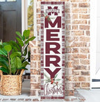 KH Sports Fan Mississippi State Bulldogs Holiday Porch Leaner, 11x46 Inches, Bulldogs Outdoor Christmas Sign; Display Some Holiday Cheer with This Mississippi State Bulldogs Christmas Sign - Image 2