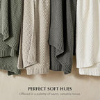 EVERGRACEHOME Chunky Chenille Knit Throw Blanket, 60 x 80, Warm Gray - Image 6