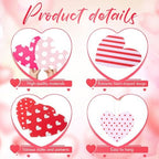 RattanView 12 Pcs Large Outdoor Valentine's Day Decorations Heart Hanging Decor 12'' and 10'' Red Pink White Tree Ornaments Plastic Love Tags with String Outdoor Lawn Yard for Valentine's Day Party - Image 3
