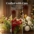 MOYEE Christmas Candle Holder Wreath Single 14 inch, Christmas Candle Ring - Image 2