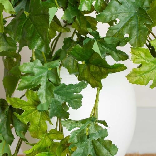Factory Direct Craft Grape Leaf Cascading Artificial Ivy Vine Bush Greenery - Indoor/Outdoor Tuscany Vineyard Winery Grape Leaves Plant for Home Porch or Patio Decor (16" L) - Image 2