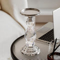 Candlestick Holders Music Water Lantern Candle Holder Home Decor for Fireplace Mantel Table Centerpieces Wedding Decor Dinner Party Festive Christmas Housewarming Gift (Silvery) by Unknown