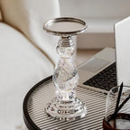 Candlestick Holders Music Water Lantern Candle Holder Home Decor for Fireplace Mantel Table Centerpieces Wedding Decor Dinner Party Festive Christmas Housewarming Gift (Silvery) by Unknown