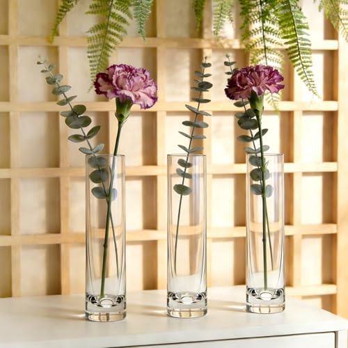 7.48 inch Tall Vases for Flowers,12PCS Glass Cylinder Vase,Bud Vase - Image 6