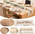 8 Sets Dining Table Decoration Boho Placemat, Khaki, 12x108 by Gandeer