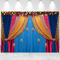 15x10ft Indian Traditional Festival Backdrop India Pooja Diwali Ceremony Photography Background Hindu Wedding Mehndi Party Banner Decorations Photo Studio Props by CkihgennDecors